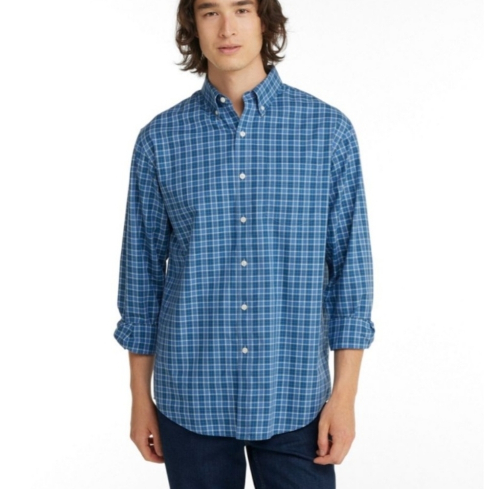 L.L. Bean Men’s Wrinkle-Free Kennebunk Sports Shirt Traditional Fit size XL